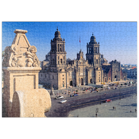 Darstellung des Puzzle Motivs Kathedrale am Zocalo im historischen Zentrum von Mexico City - Puzzleteile: 500