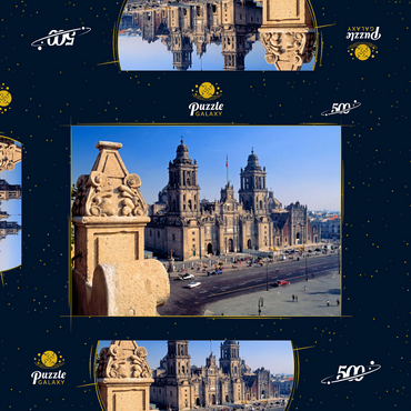 Kathedrale am Zocalo im historischen Zentrum von Mexico City 500 Puzzle Schachtel 3D Modell