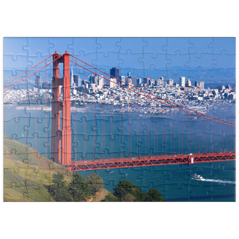 puzzleplate Golden Gate Bridge vor San Francisco, Kalifornien, USA 100 Puzzle