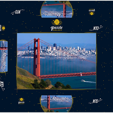 Golden Gate Bridge vor San Francisco, Kalifornien, USA 100 Puzzle Schachtel 3D Modell