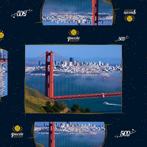 Golden Gate Bridge vor San Francisco, Kalifornien, USA 500 Puzzle Schachtel 3D Modell