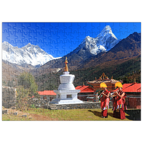 Darstellung des Puzzle-Motivs Buddhistischen Klosteranlage Tengpoche, Nepal – Puzzleteile: 200