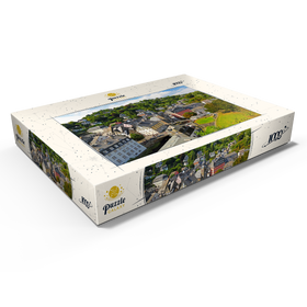 Alternative Darstellung des Puzzle-Motivs Altstadt mit Evangelischer Stadtkirche, Monschau – Puzzleteile: 1000