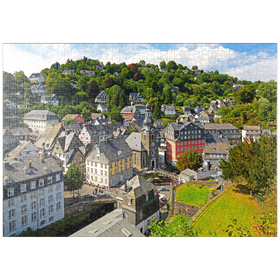 Darstellung des Puzzle-Motivs Altstadt mit Evangelischer Stadtkirche, Monschau – Puzzleteile: 1000