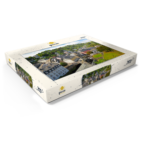 Alternative Darstellung des Puzzle-Motivs Altstadt mit Evangelischer Stadtkirche, Monschau – Puzzleteile: 200