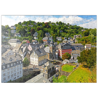 puzzleplate Altstadt mit Evangelischer Stadtkirche, Monschau 200 Puzzle