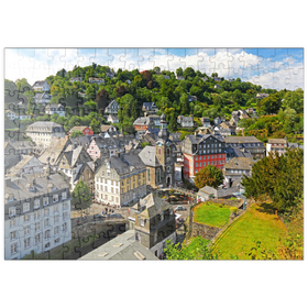 Darstellung des Puzzle Motivs Altstadt mit Evangelischer Stadtkirche, Monschau - Puzzleteile: 200