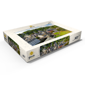 Alternative Darstellung des Puzzle-Motivs Altstadt mit Evangelischer Stadtkirche, Monschau – Puzzleteile: 500