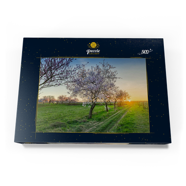 Blühende Mandelbäume am Geilweilerhof 500 Puzzle Schachtel Ansicht3