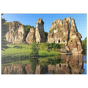 Darstellung des Puzzle-Motivs Externsteine im Morgenlicht bei Horn-Bad Meinberg – Puzzleteile: 500
