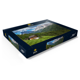 Alternative Darstellung des Puzzle-Motivs Bauernhaus bei Afers gegen Peitlerkofel, Aferer Geisler, Brixen, Dolomiten – Puzzleteile: 200