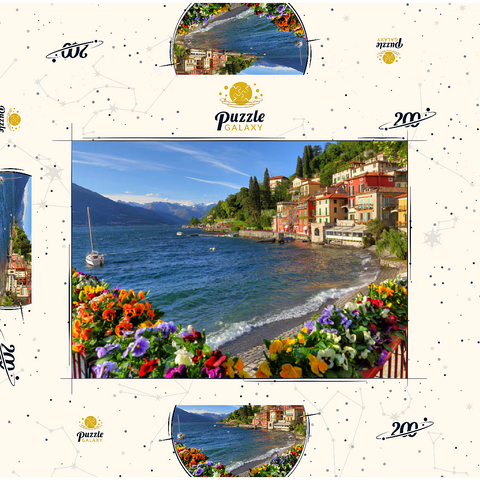 Varenna am Comer See, Provinz Lecco, Lombardei, Italien 200 Puzzle Schachtel 3D Modell