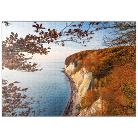 Darstellung des Puzzle-Motivs Buchenwald an der Kreideküste im Nationalpark Jasmund, Insel Rügen – Puzzleteile: 500