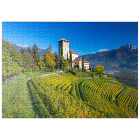 Darstellung des Puzzle Motivs Schloss Lebenberg, Tscherms bei Lana, Provinz Bozen, Südtirol - Puzzleteile: 500