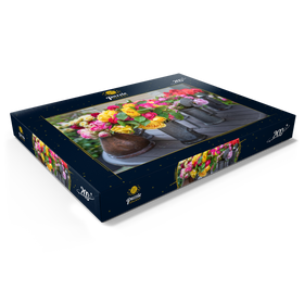 Darstellung des Puzzle Motivs Rosen auf dem Rosenmarkt - Puzzleteile: 200