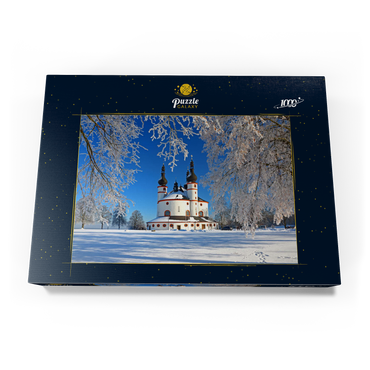 Dreifaltigkeitskirche Kappl - Wallfahrtskirche der Heiligsten Dreifaltigkeit im Winter bei Waldsassen 1000 Puzzle Schachtel Ansicht3