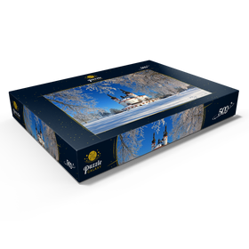 Darstellung des Puzzle Motivs Wallfahrtskirche der Heiligsten Dreifaltigkeit im Winter bei Waldsassen - Puzzleteile: 500