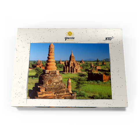Pagoden im Südosten der Ebene von Bagan, Mandalay, Myanmar (Burma) 1000 Puzzle Schachtel Ansicht3