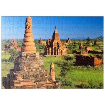 puzzleplate Pagoden im Südosten der Ebene von Bagan, Mandalay, Myanmar (Burma) 500 Puzzle