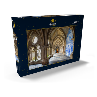 Azulejo Kachelbilder im Kreuzgang der Kathedrale Se in der Altstadt Ribeira von Porto 1000 Puzzle Schachtel Ansicht2