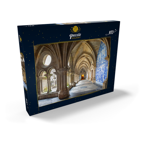 Azulejo Kachelbilder im Kreuzgang der Kathedrale Se in der Altstadt Ribeira von Porto 100 Puzzle Schachtel Ansicht2