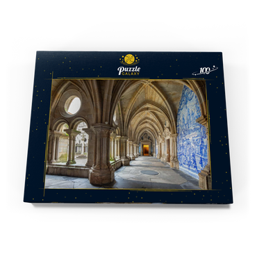 Azulejo Kachelbilder im Kreuzgang der Kathedrale Se in der Altstadt Ribeira von Porto 100 Puzzle Schachtel Ansicht3