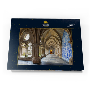 Azulejo Kachelbilder im Kreuzgang der Kathedrale Se in der Altstadt Ribeira von Porto 500 Puzzle Schachtel Ansicht3