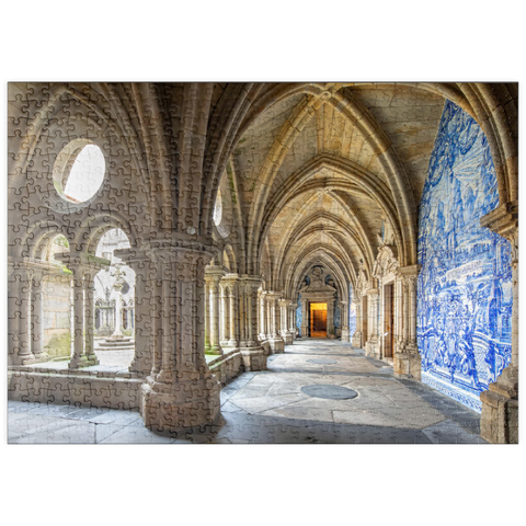 puzzleplate Azulejo Kachelbilder im Kreuzgang der Kathedrale Se in der Altstadt Ribeira von Porto 500 Puzzle
