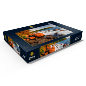 Alternative Darstellung des Puzzle-Motivs Granitfelsen am Strand Anse Takamaka, Westküste, Insel Mahe, Seychellen – Puzzleteile: 1000