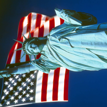 Freiheitsstatue mit Amerikanischen Flagge, Manhattan, New York City - USA 100 Puzzle 3D Modell