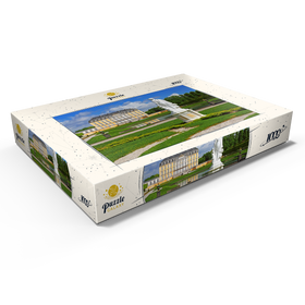 Alternative Darstellung des Puzzle-Motivs Schlossgarten der Augustusburg in Brühl zwischen Köln und Bonn, Deutschland – Puzzleteile: 1000
