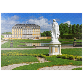 Darstellung des Puzzle-Motivs Schlossgarten der Augustusburg in Brühl zwischen Köln und Bonn, Deutschland – Puzzleteile: 1000