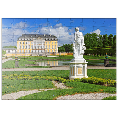 puzzleplate Schlossgarten der Augustusburg in Brühl zwischen Köln und Bonn, Deutschland 100 Puzzle