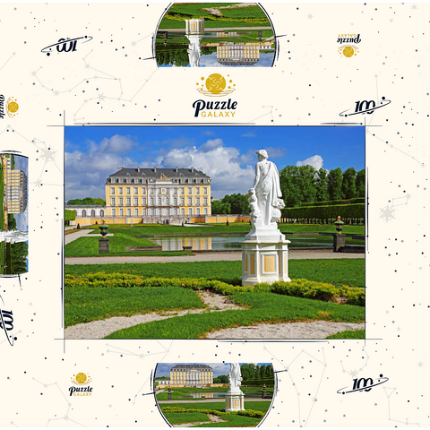 Schlossgarten der Augustusburg in Brühl zwischen Köln und Bonn, Deutschland 100 Puzzle Schachtel 3D Modell
