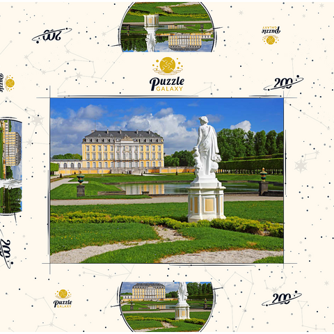 Schlossgarten der Augustusburg in Brühl zwischen Köln und Bonn, Deutschland 200 Puzzle Schachtel 3D Modell