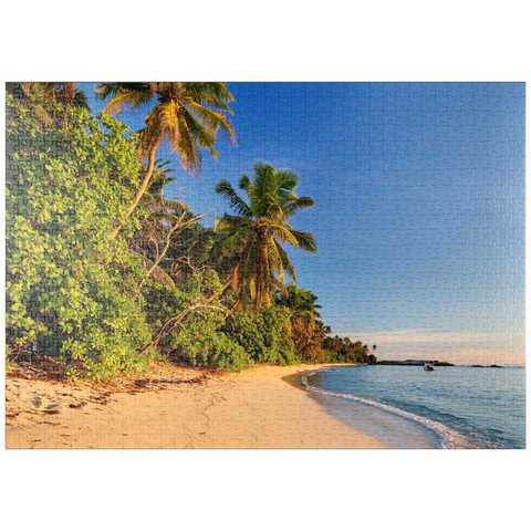puzzleplate Strand Anse Forbans, Ostküste, Insel Mahe, Seychellen 1000 Puzzle