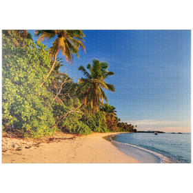 Darstellung des Puzzle Motivs Strand Anse Forbans, Ostküste, Insel Mahe, Seychellen - Puzzleteile: 1000