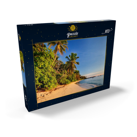 Strand Anse Forbans, Ostküste, Insel Mahe, Seychellen 100 Puzzle Schachtel Ansicht2