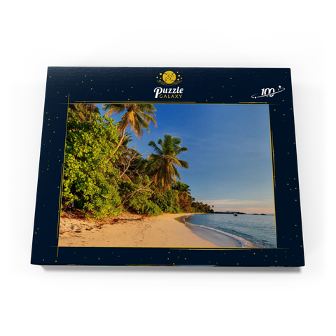 Strand Anse Forbans, Ostküste, Insel Mahe, Seychellen 100 Puzzle Schachtel Ansicht3