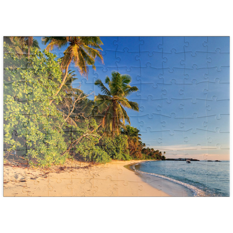 puzzleplate Strand Anse Forbans, Ostküste, Insel Mahe, Seychellen 100 Puzzle