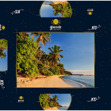 Strand Anse Forbans, Ostküste, Insel Mahe, Seychellen 100 Puzzle Schachtel 3D Modell