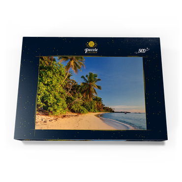 Strand Anse Forbans, Ostküste, Insel Mahe, Seychellen 500 Puzzle Schachtel Ansicht3