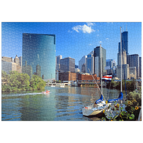 puzzleplate Skyline von Chicago, Illinois, USA 1000 Puzzle
