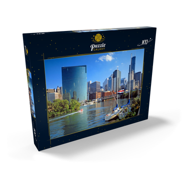 Skyline von Chicago, Illinois, USA 100 Puzzle Schachtel Ansicht2