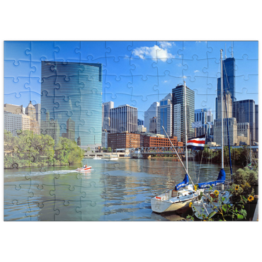 puzzleplate Skyline von Chicago, Illinois, USA 100 Puzzle