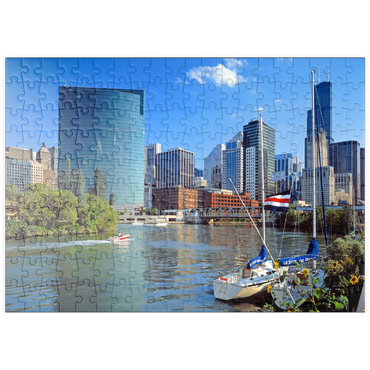 puzzleplate Skyline von Chicago, Illinois, USA 200 Puzzle