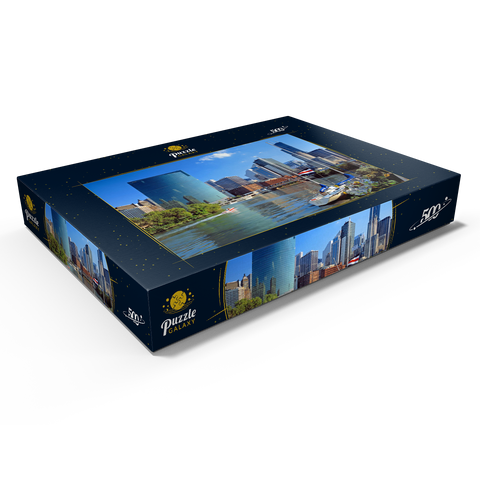 Skyline von Chicago, Illinois, USA 500 Puzzle Schachtel Ansicht1