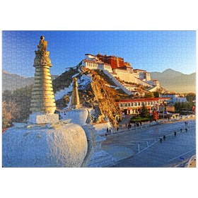 Darstellung des Puzzle-Motivs Potala Palast, Winterresidenz des Dalai Lamas, Lhasa, Tibet, China – Puzzleteile: 1000