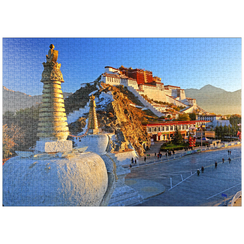 puzzleplate Potala Palast, Winterresidenz des Dalai Lamas, Lhasa, Tibet, China 1000 Puzzle