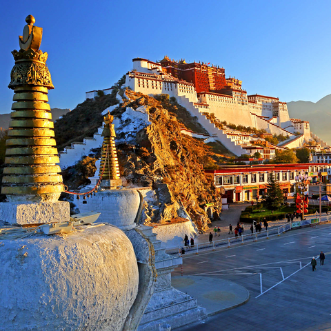 Potala Palast, Winterresidenz des Dalai Lamas, Lhasa, Tibet, China 1000 Puzzle 3D Modell